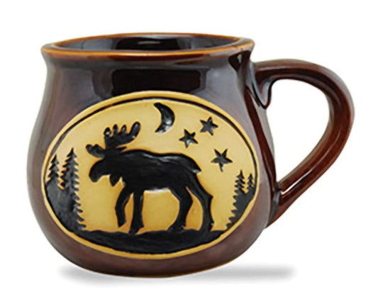 Cape Shore Bean Pot Coffee Tea Mug Cup - Moose Gifts for Birthday Christmas, 16 Oz