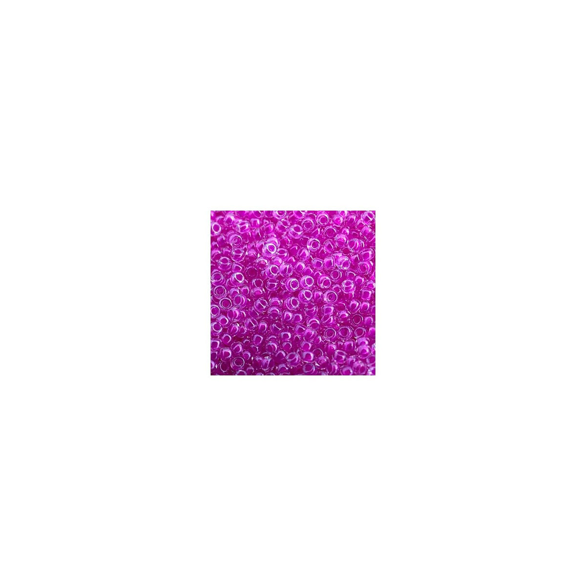 John Bead Craft Bead, 11/0, Fushsia Luminous Neon Color Lined