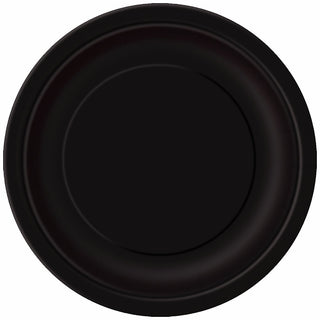 Unique Industries Black Paper Plates, 16ct