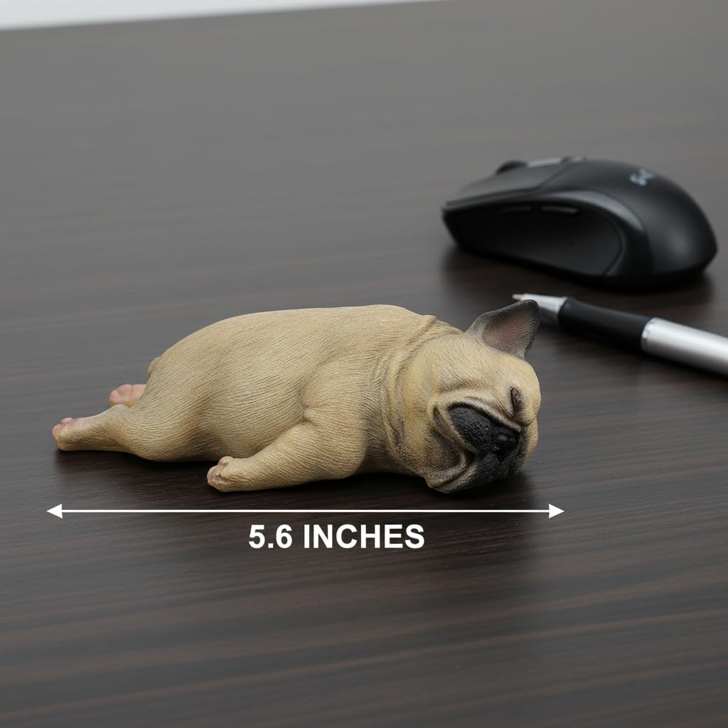 Comfy Hour 5.31 Inch Pug Figurine, Sleeping Dog Statue