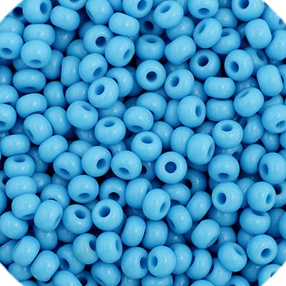 John Bead Craft Bead, Small, Opaque Turquoise Blue