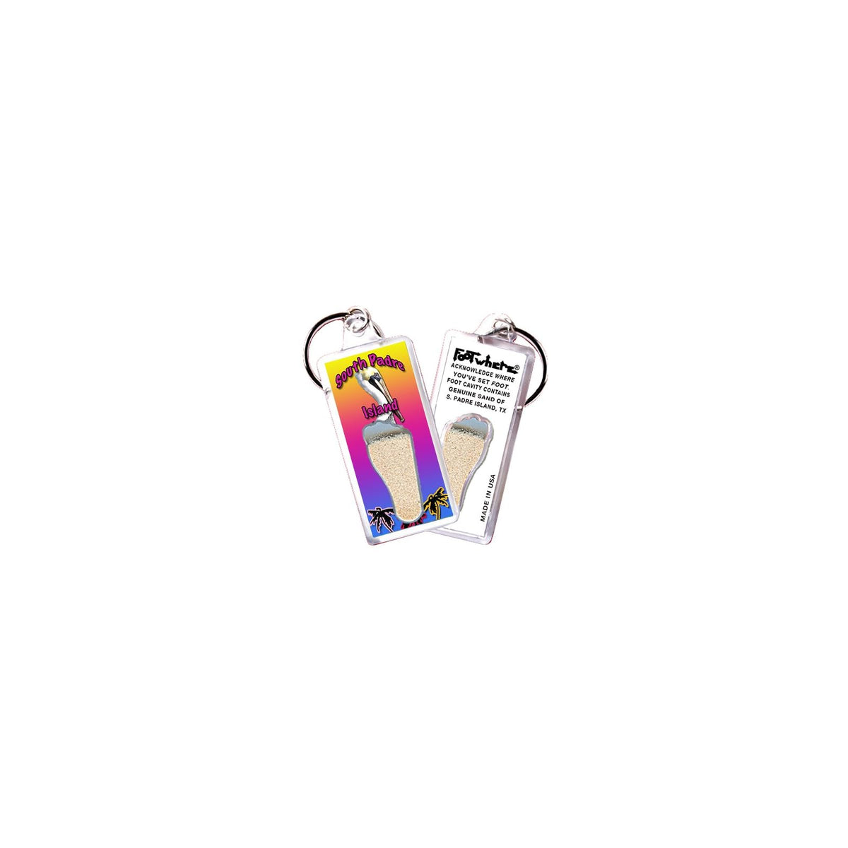 FootWhere Keychain, Small, Sp106 - Pelican
