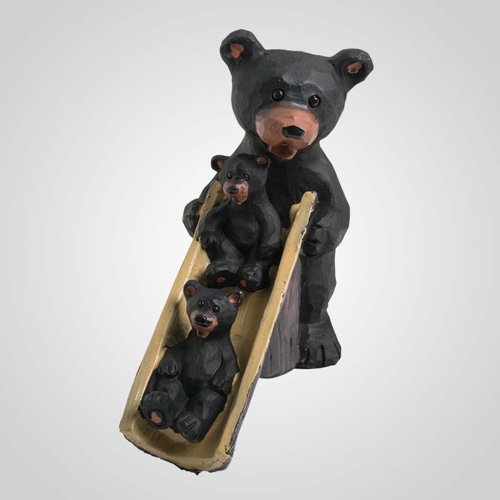 Lipco 63529 Bears Playing On Log Slide Figurine