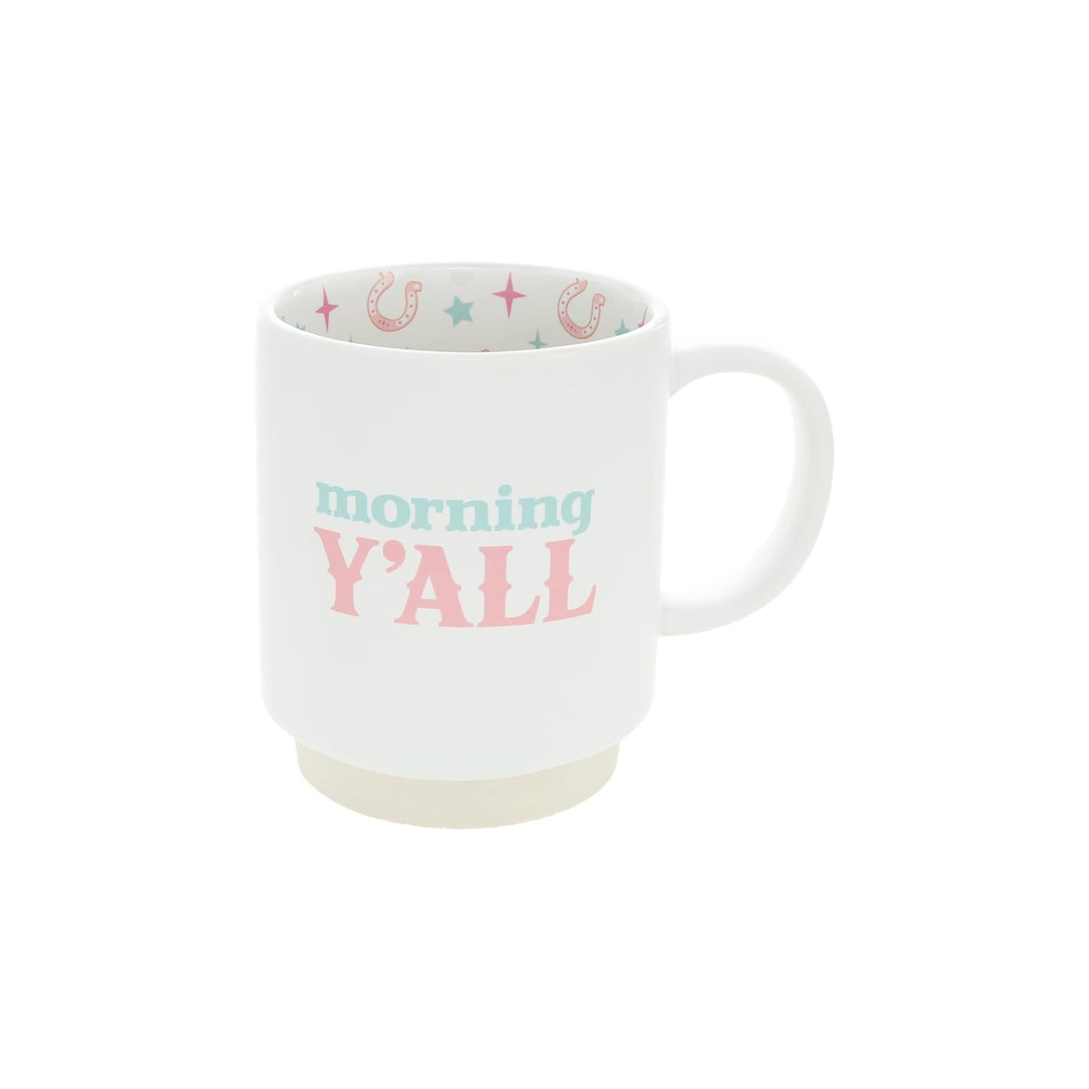 Pavilion Gift Company Drinking Cup, 15 Ounces, White, Pink