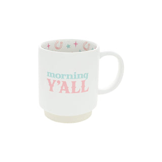 Pavilion Gift Company Drinking Cup, 15 Ounces, White, Pink