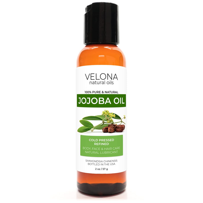 velona Jojoba Oil 2 oz | 100% Pure and Natural Carrier Oil | Clear, Refined, Cold Pressed | Moisturizing Face, Hair, Body and Skin Care | Use Today - Enjoy Results