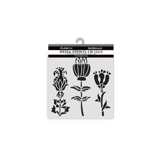 Stamperia Template Stencil, 12x12cm, black / white