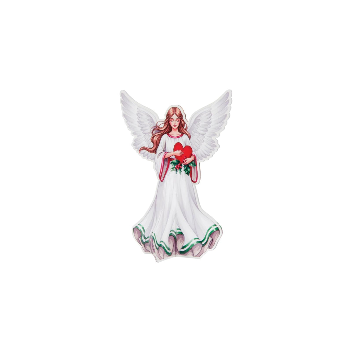 Carson Figurine, 8.13 inches, White/Red
