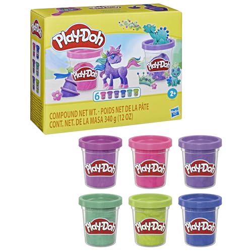 Play-Doh 6 Pack Sparkling Clay Clay for Kids Kneading and Playing