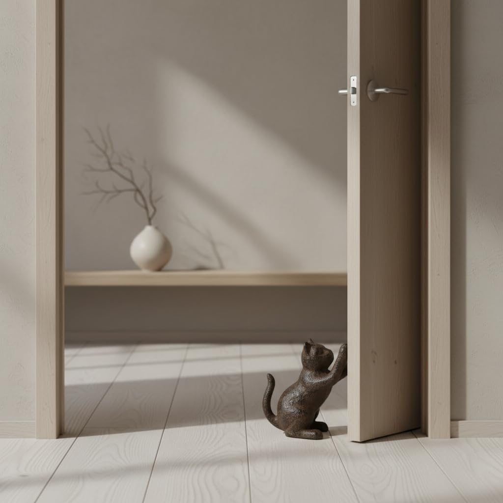 Comfy Hour Cast Iron Door Stopper - Cat
