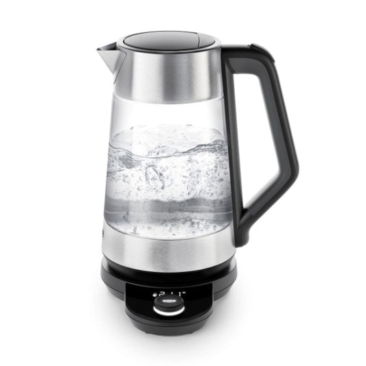 OXO On Cordless Glass Adjustable Temperature Electric Kettle, Stainless Steel