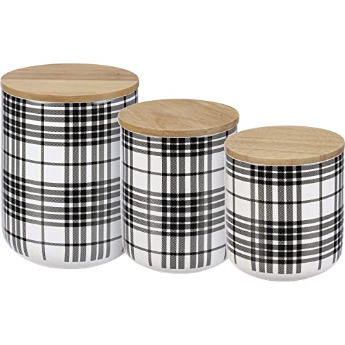 Primitives by Kathy Decorative Canister Set, Set of 3, Plaid