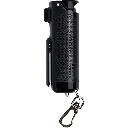 SABRE RED Safe Escape, 3-in-1 Car Safety Tool - Seat Belt Cutter and Window Glass Breaker, Maximum Police Strength Black Pepper Gel Increases Accuracy, 25 Bursts, with Key Chain Snap Clip, One Size