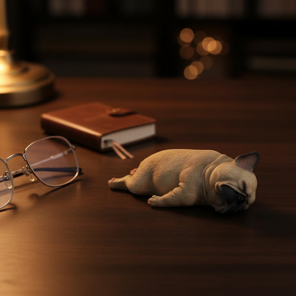 Comfy Hour 5.31 Inch Pug Figurine, Sleeping Dog Statue