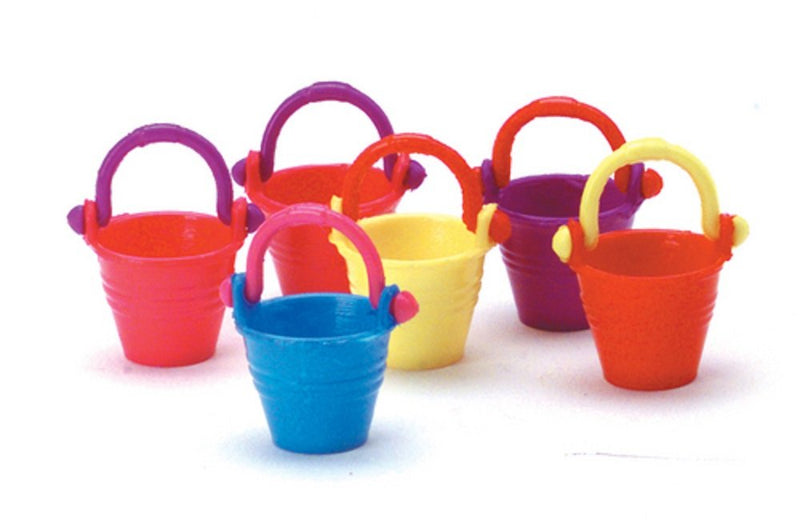 Dollhouse Miniature 1:12 Scale 6 Pc Plastic Pails SET 