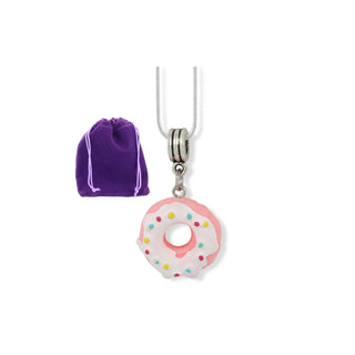 Dave The Bunny Necklace, White,Pink, Chain,Charm