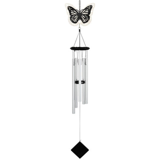 Carson Wind Chime, Black, White, Silver