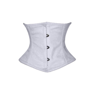 luvsecretlingerie Corset, Medium, White Cotton- (for Short Torso-fit Well for 8.