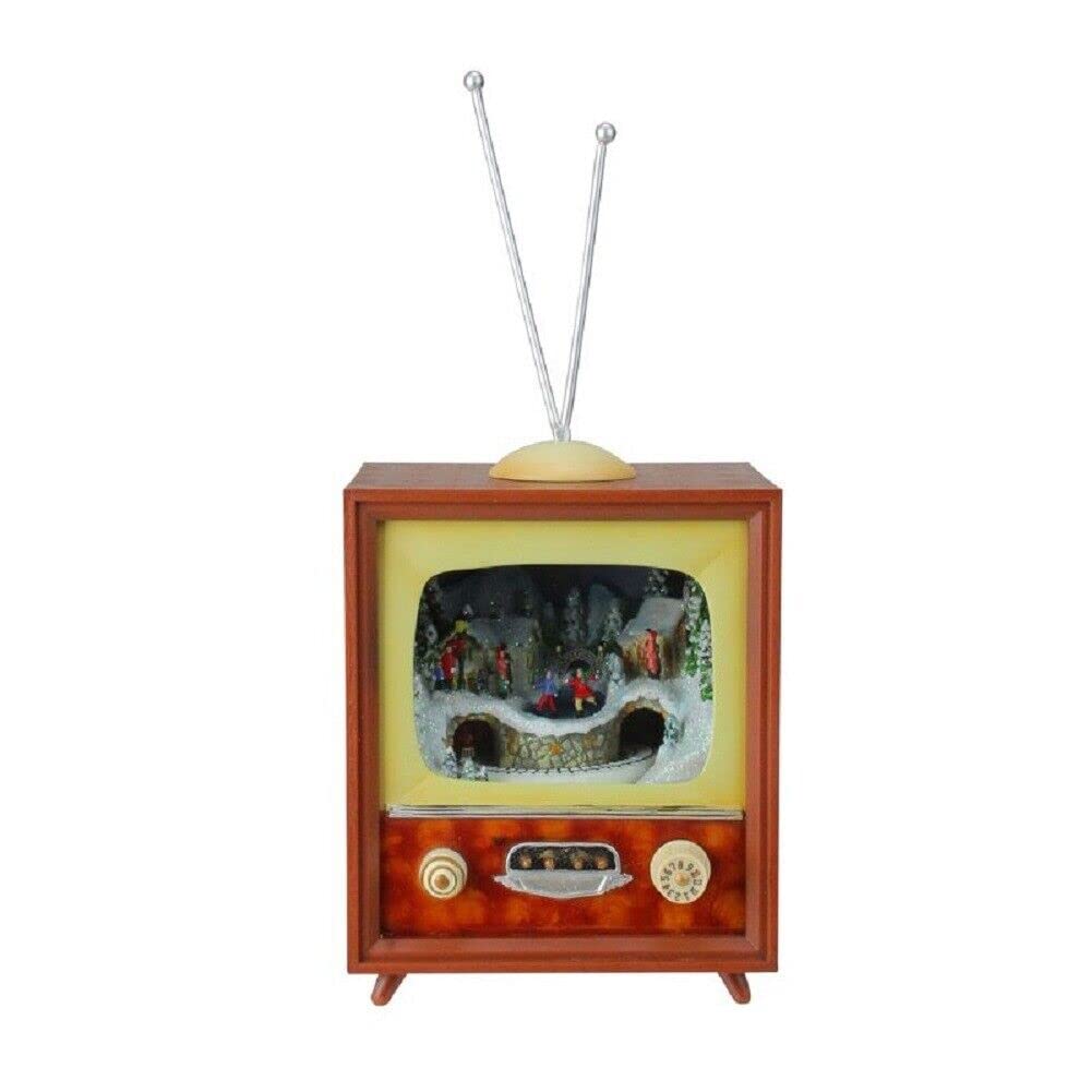Retro Action Musicals by Roman Action Musical Lighted TV Train 5-1/2-Inch