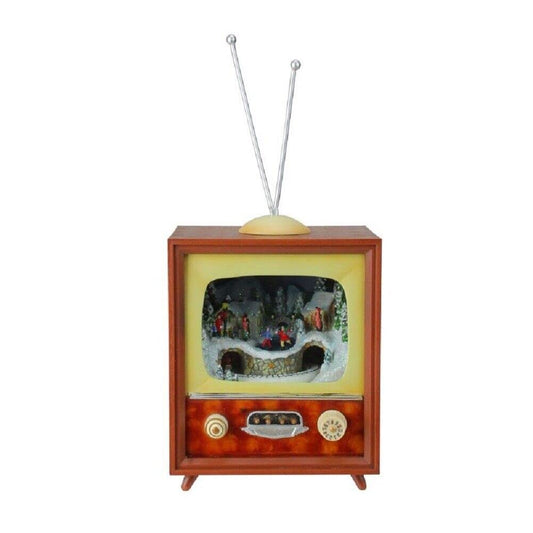 Retro Action Musicals by Roman Action Musical Lighted TV Train 5-1/2-Inch