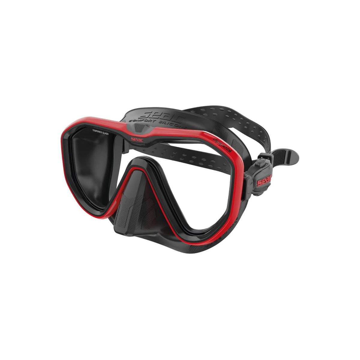 SEAC Dive Mask, Standard, Black / Red