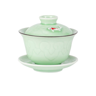 Urban Tokyo Drinking Cup, 5 fl oz, Celadon Green Koi Fish