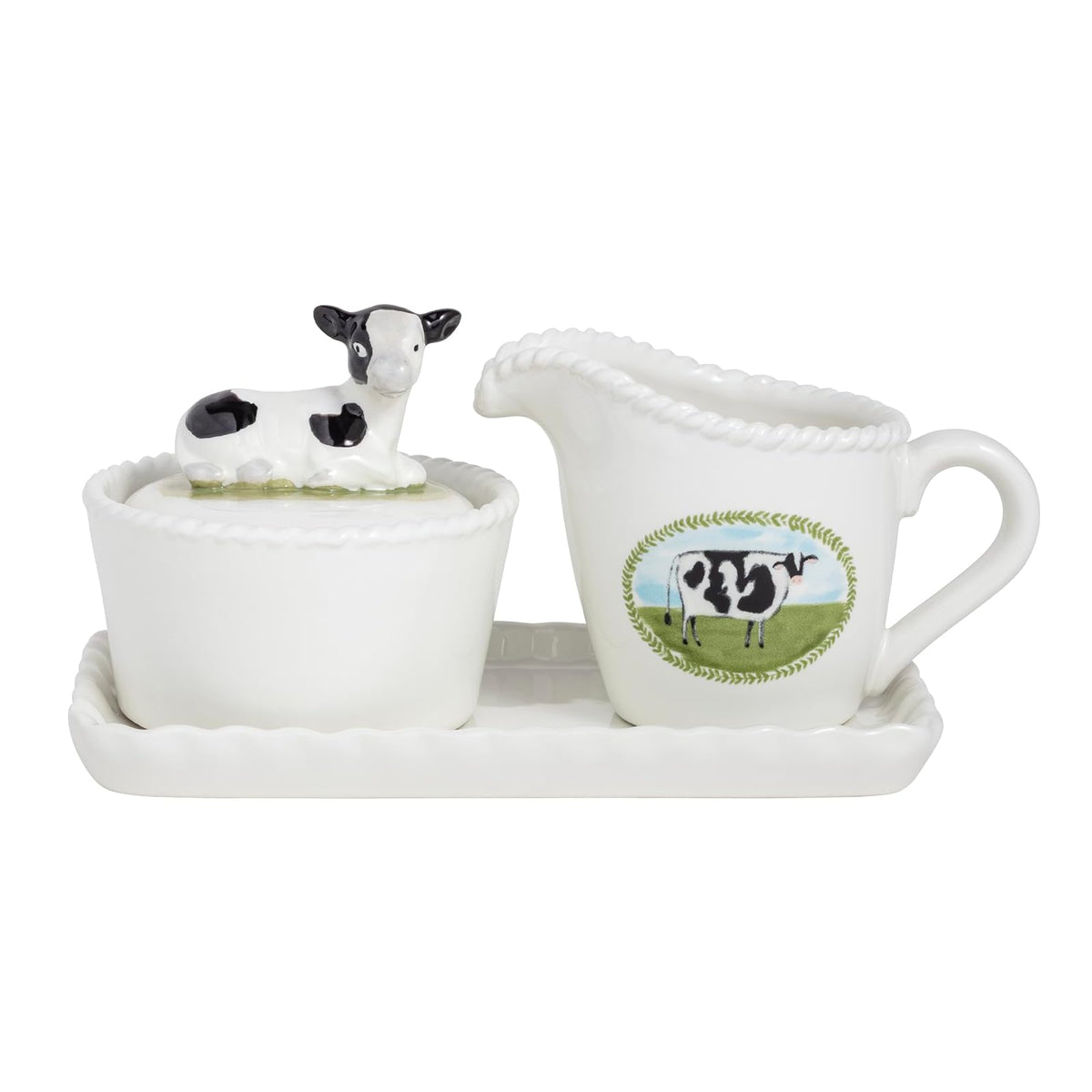 Mud Pie Pitcher, 4 1/2" x 6 1/4", White
