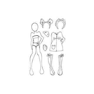 PRIMA MARKETING INC Rubber Stamp, Julie Nutting Doll Stamp - Gracie - 8"x5.25"