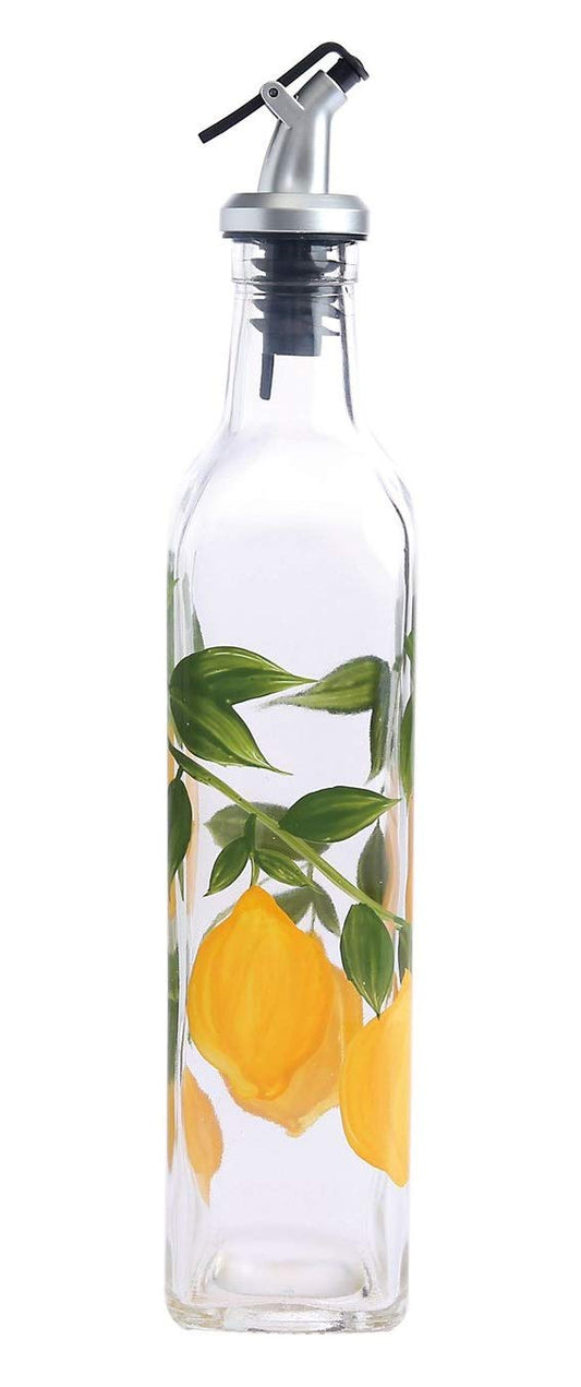 Grant Howard 52133 Lemon Hand Painted Oil and Vinegar Cruet, 16 oz.