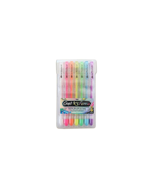 Yasutomo Y&C Gel Xtreme GX1017 0.7mm Set of 7 Assorted Pastel Pens