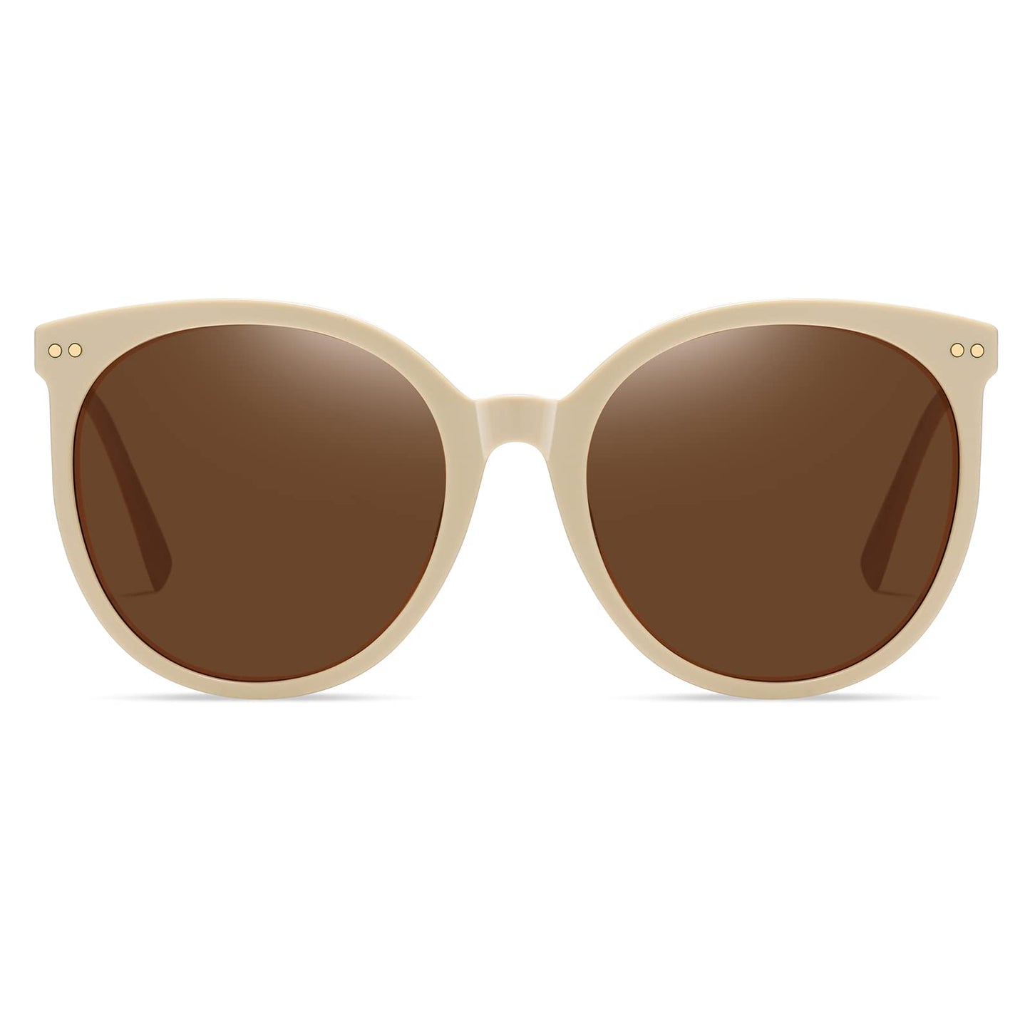 DUCO Retro Sunglasses Women Polarized Round Sun Glasses Vintage UV400 Protection Acetate Frame DC2340