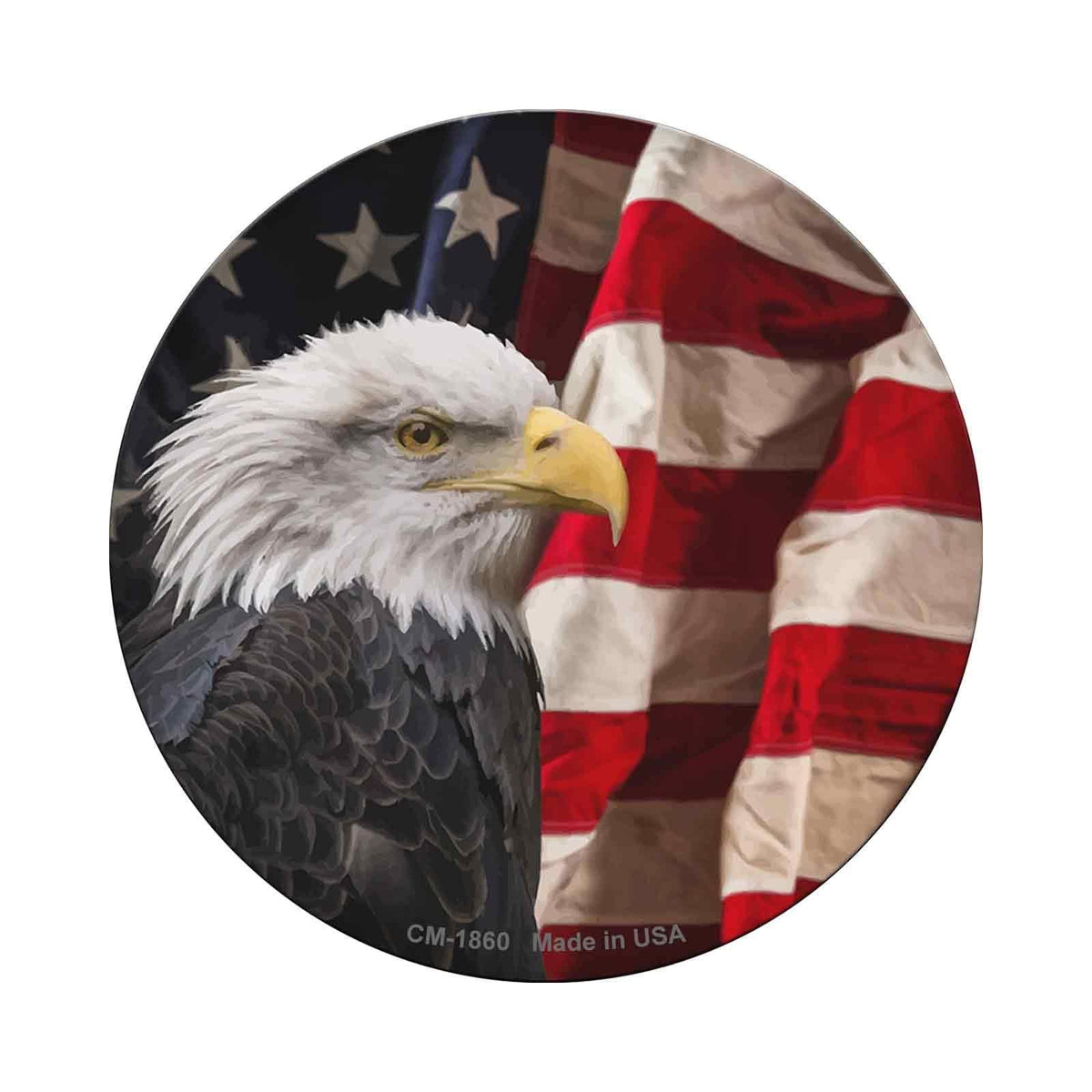 SMART BLONDE Drink Coaster, 3.5 Inch, Red, White, Blue