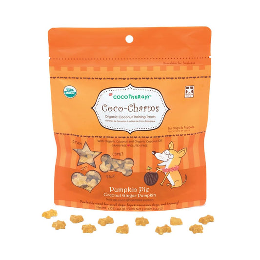 Cocotherapy Coco-Charms Training Treats ‚Äì Pumpkin Pie, (1 Pouch), 5 Oz.