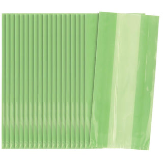 Unique Industries Lime Green Cellophane Bags, 30ct