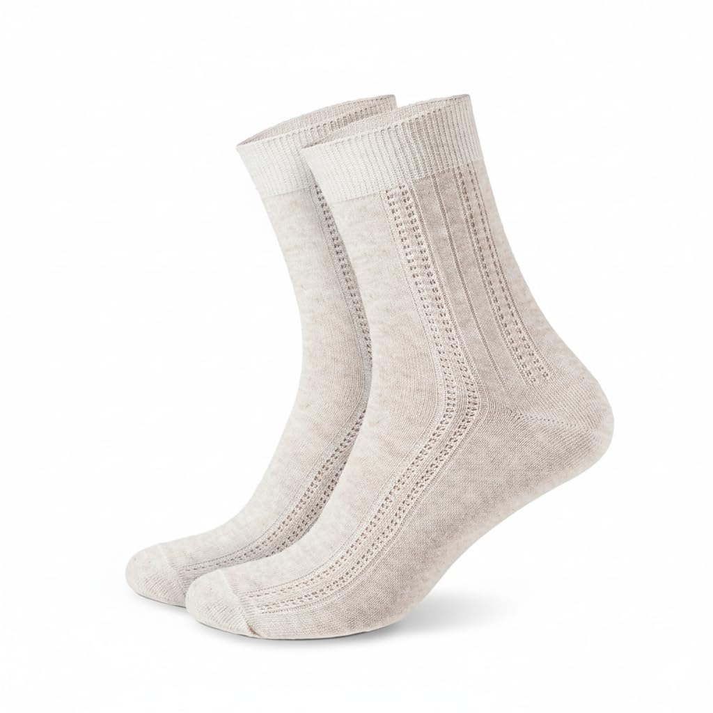 FlaxSox Socks, 12-13, Undyed