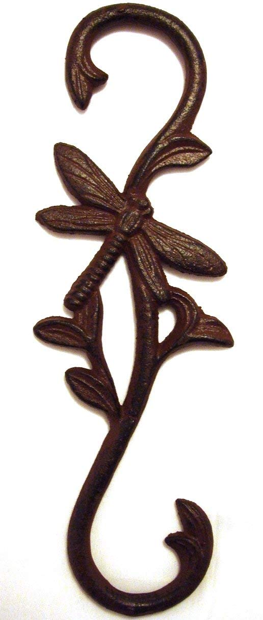 Cast Iron Dragonfly Plant Hook ~ Birdfeeder Hanger
