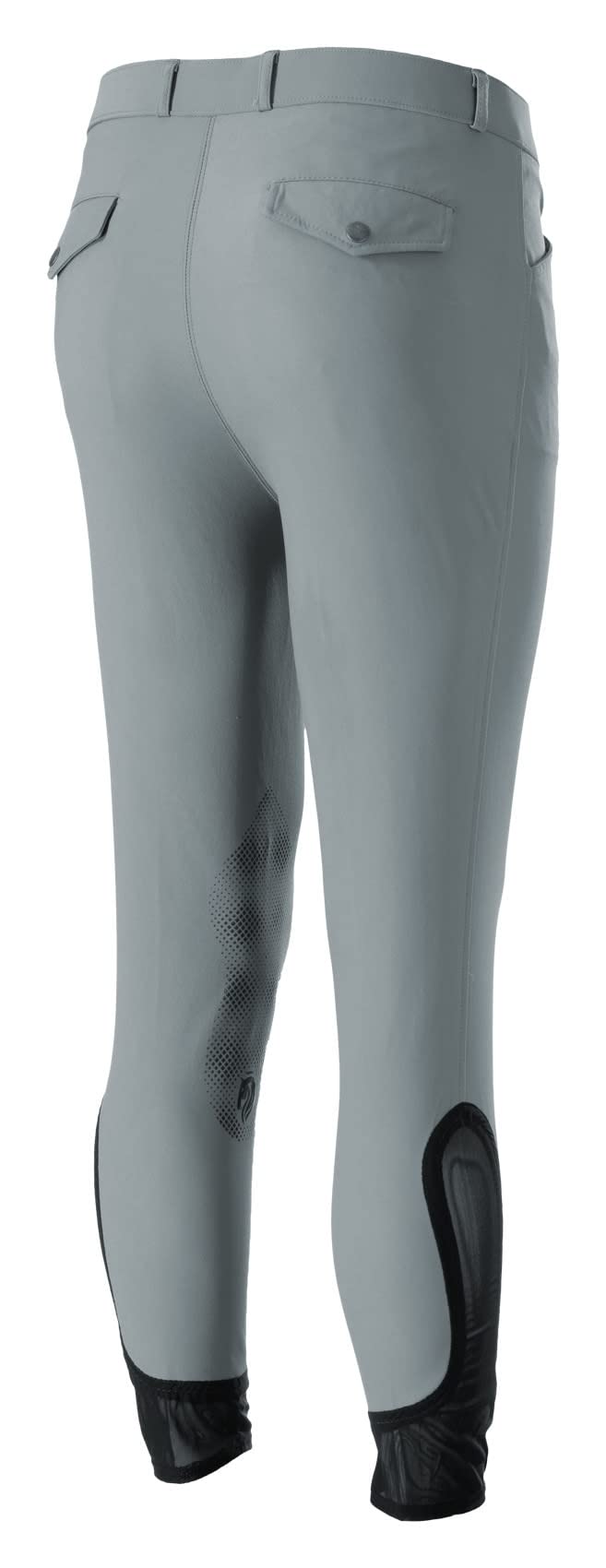 Equinavia Erik Mens Silicone Knee Patch Breeches | Horse Riding Pants - Steel Grey - 34