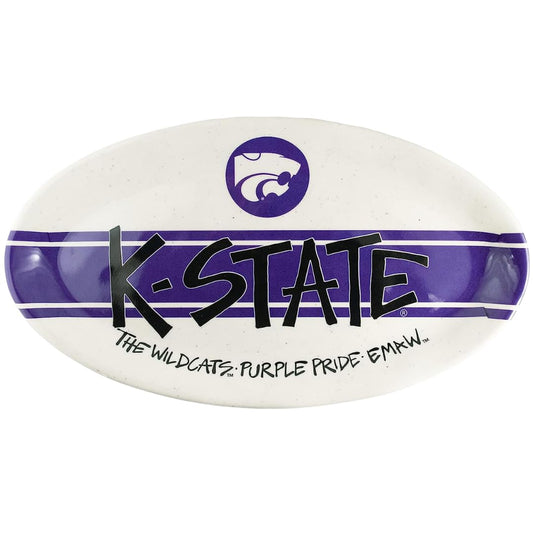 Magnolia Lane Kansas State Heavy Duty Melamine Oval Serving Platter 12” Party Platter Dish for Tailgating, BBQ’s, Poolside- Ideal Gift for Graduation/Alumni- Show Your Big 12 Team Spirit