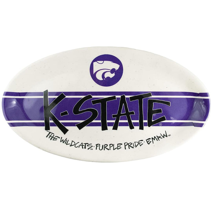 Magnolia Lane Kansas State Heavy Duty Melamine Oval Serving Platter 12” Party Platter Dish for Tailgating, BBQ’s, Poolside- Ideal Gift for Graduation/Alumni- Show Your Big 12 Team Spirit