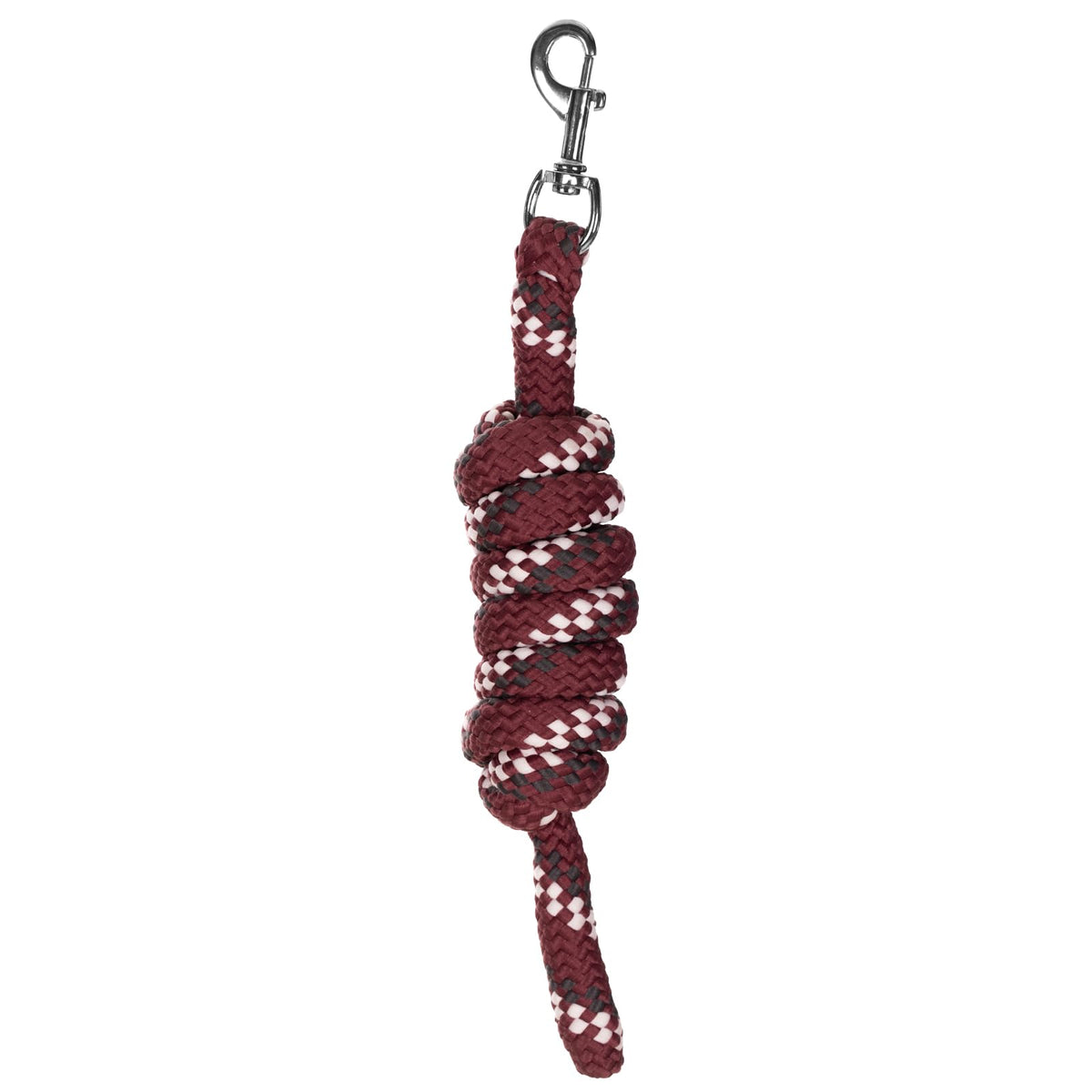 Equinavia Leash, One Size, Burgundy/White/Grey