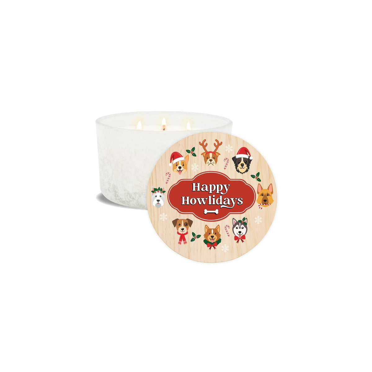 Carson Candle, 5.13" W, 3 1/4" H, White