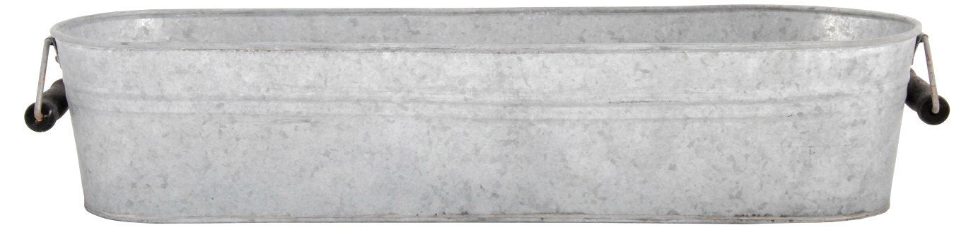 Esschert Design Old Zinc Long Oval Tray with Handles