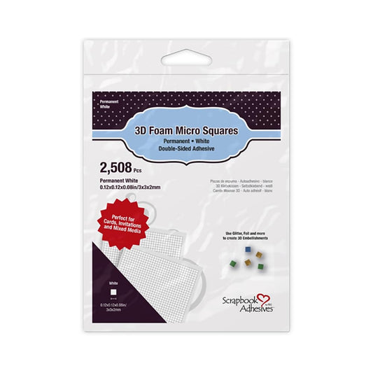 SCRAPBOOK ADHESIVES BY 3L 3D Foam Squares, White