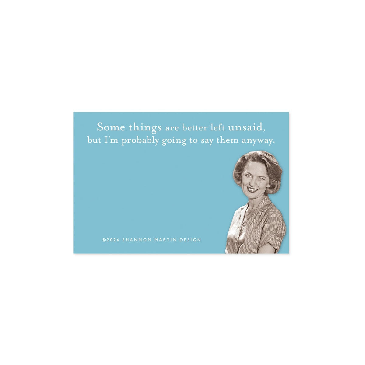 Shannon Martin Design Self Stick Note, 2.875" x 4.375", Sky Blue