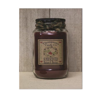 Thompson's Candle bblm Balsam and Berries Large Mason Jar Scented Candle, 20 Oz