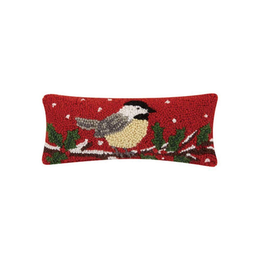 Peking Handicraft 31TG841C05OB Chickadee Hook Pillow, 12-inch Length