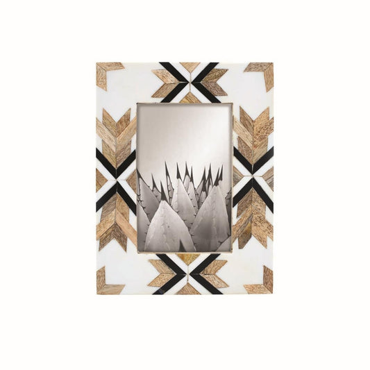 Foreside Home and Garden Wood 4 x 6 inch Southwest Pattern Decorative Picture Frame, 43