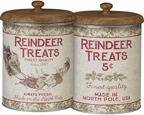 Primitives By Kathy Canister Reindeer Treats Set