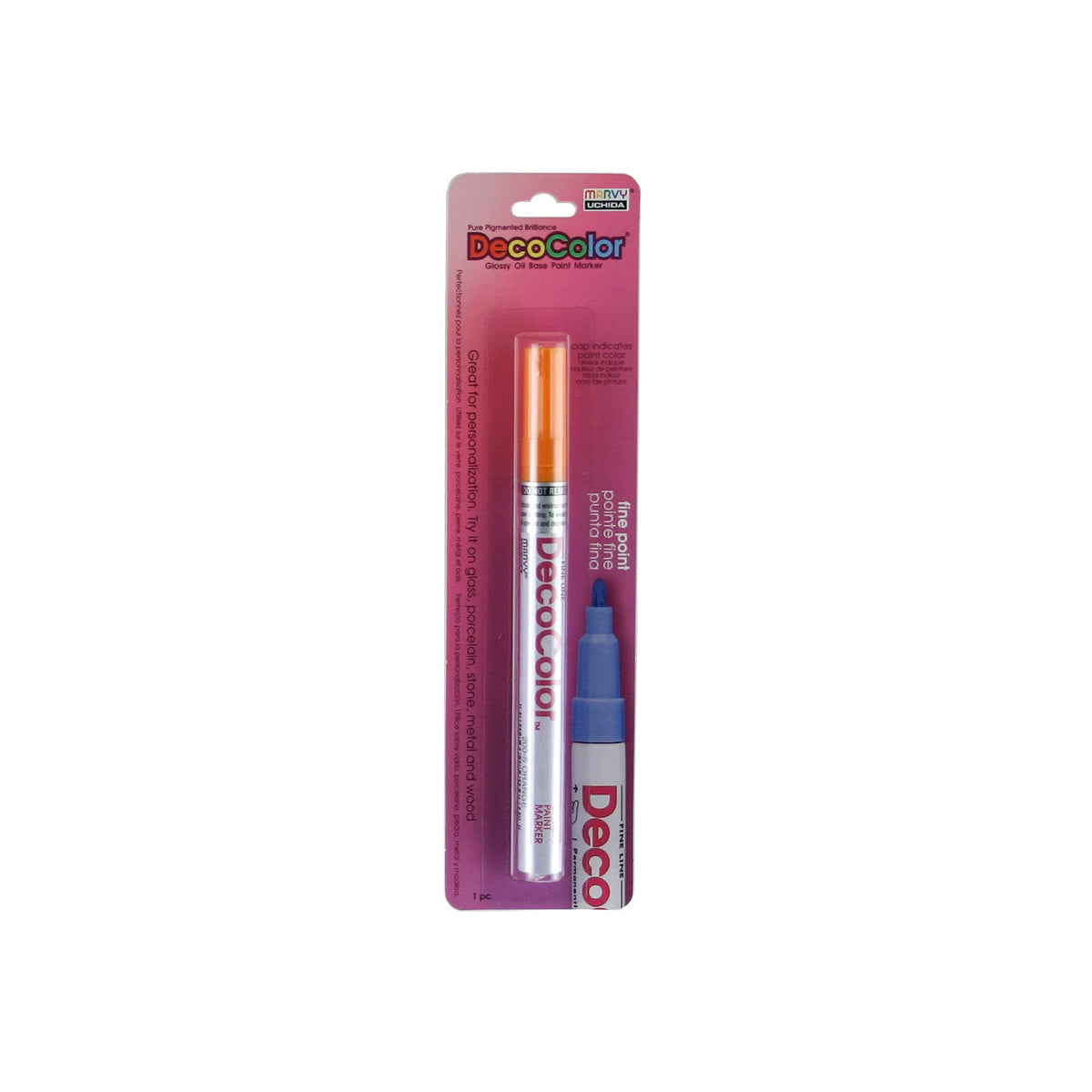 Marvy Uchida Marking Pen, 1 Count (Pack of 1), Orange