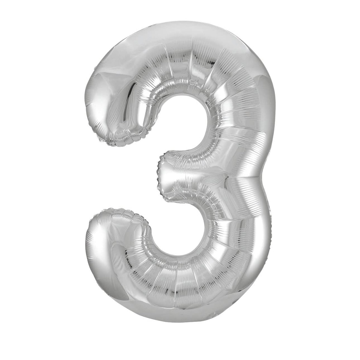 Unique Industries 34" Foil Silver Number 3 Balloon